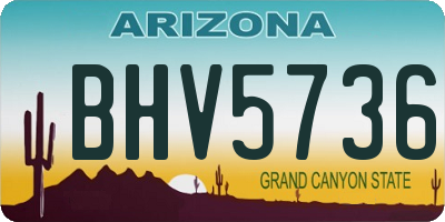 AZ license plate BHV5736