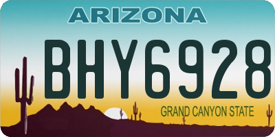 AZ license plate BHY6928