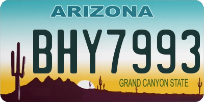 AZ license plate BHY7993