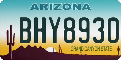 AZ license plate BHY8930