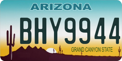 AZ license plate BHY9944