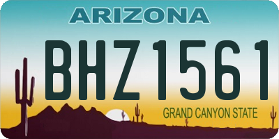 AZ license plate BHZ1561