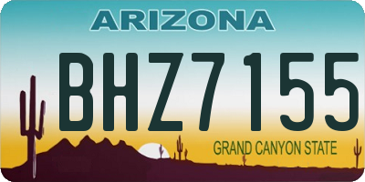 AZ license plate BHZ7155