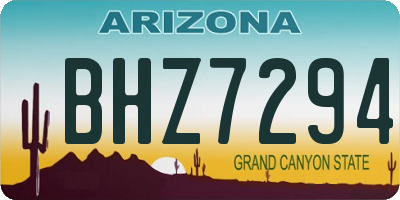 AZ license plate BHZ7294
