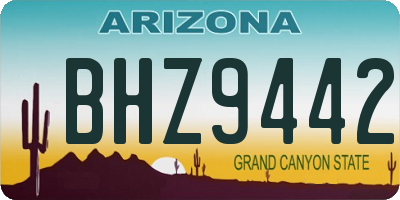 AZ license plate BHZ9442