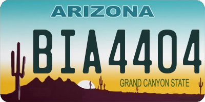 AZ license plate BIA4404