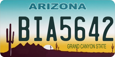 AZ license plate BIA5642