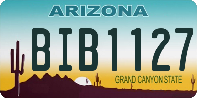 AZ license plate BIB1127