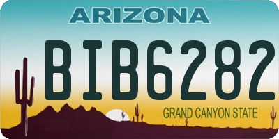 AZ license plate BIB6282