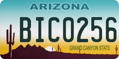 AZ license plate BIC0256