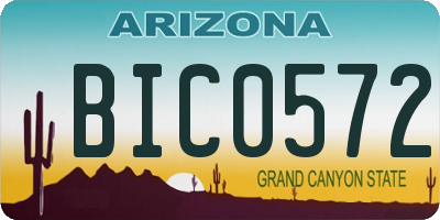 AZ license plate BIC0572
