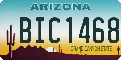 AZ license plate BIC1468