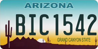 AZ license plate BIC1542