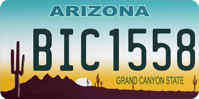 AZ license plate BIC1558