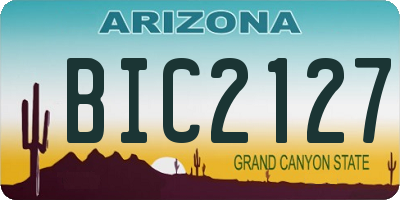 AZ license plate BIC2127