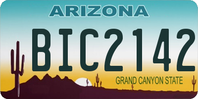 AZ license plate BIC2142