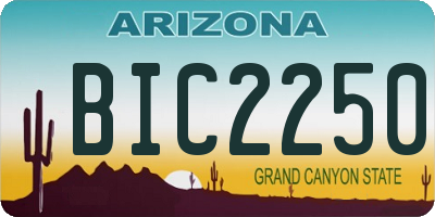 AZ license plate BIC2250