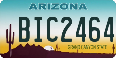 AZ license plate BIC2464