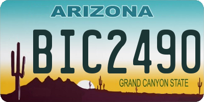 AZ license plate BIC2490