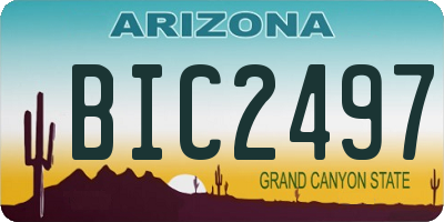 AZ license plate BIC2497