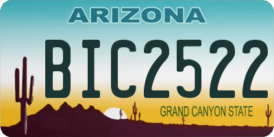 AZ license plate BIC2522