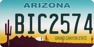 AZ license plate BIC2574