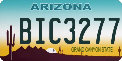 AZ license plate BIC3277