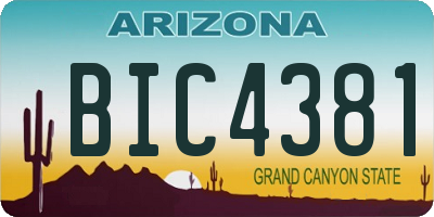 AZ license plate BIC4381