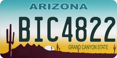 AZ license plate BIC4822