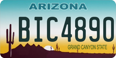 AZ license plate BIC4890