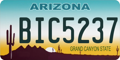 AZ license plate BIC5237