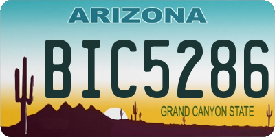 AZ license plate BIC5286
