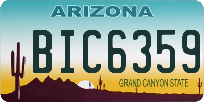 AZ license plate BIC6359
