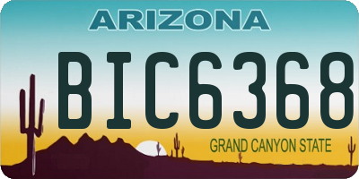 AZ license plate BIC6368