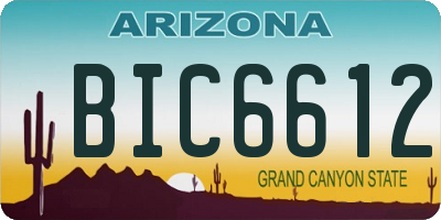 AZ license plate BIC6612