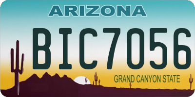 AZ license plate BIC7056