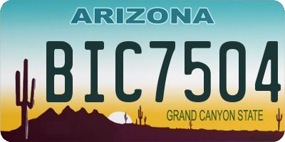 AZ license plate BIC7504