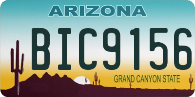 AZ license plate BIC9156
