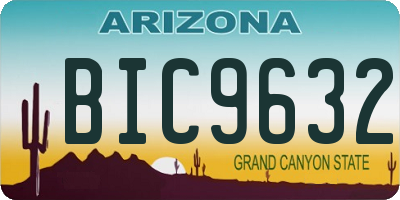 AZ license plate BIC9632