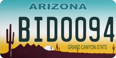 AZ license plate BID0094