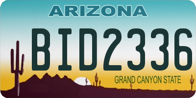AZ license plate BID2336