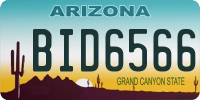 AZ license plate BID6566