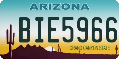 AZ license plate BIE5966