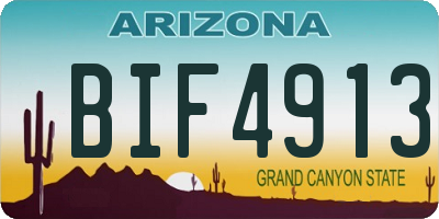 AZ license plate BIF4913