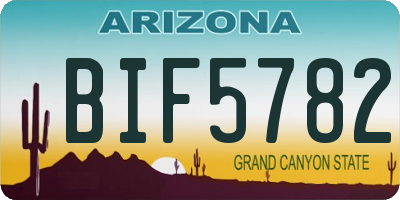 AZ license plate BIF5782