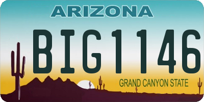 AZ license plate BIG1146