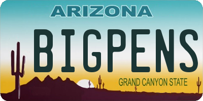 AZ license plate BIGPENS