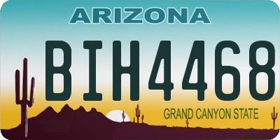 AZ license plate BIH4468