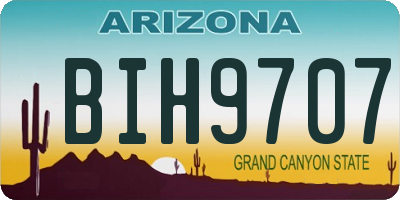 AZ license plate BIH9707