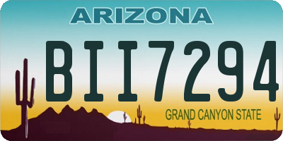 AZ license plate BII7294